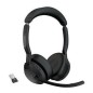 Jabra Evolve2 55 MS Stereo Trådløs Høretelefoner Sort